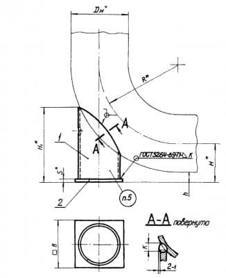 Опора крутоизогнутых отводов 08 ОСТ 34 266-75 - 1