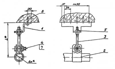 Подвеска для крепления труб к плитам перекрытия АПЭ 1391.0-01 - 1