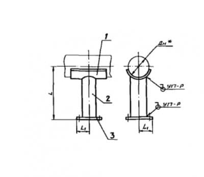 Опора для крепления труб АПЭ 1586.0-01 - 1
