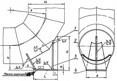 Опора сварных отводов 06 МВН 2753-67 - 1
