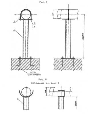 Крепление горизонтального газопровода УКГ 10.00-07 - 1