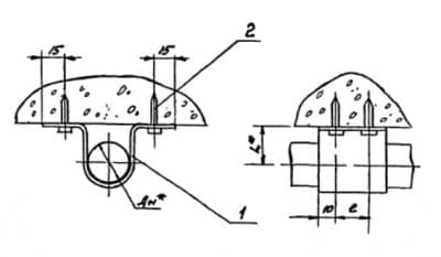 Подвеска для крепления труб к плитам перекрытия АПЭ 1413.0-06 - 1