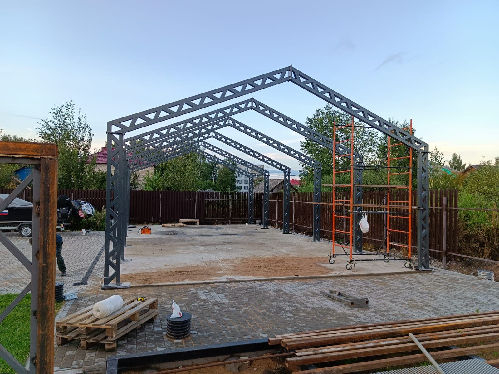 Изготовление и монтаж гаража из ферм - изображение 5
