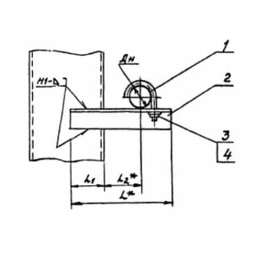 Опора для крепления трубы к металлоконструкциям АПЭ 1383.0 - 1