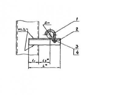 Опора для крепления трубы к металлоконструкциям АПЭ 1556.0-04 - 1