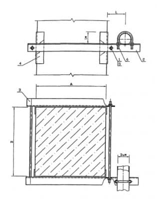 Крепление горизонтального газопровода Ду 50-250мм к железобетонной колонне УКГ 4.00-18 - 1