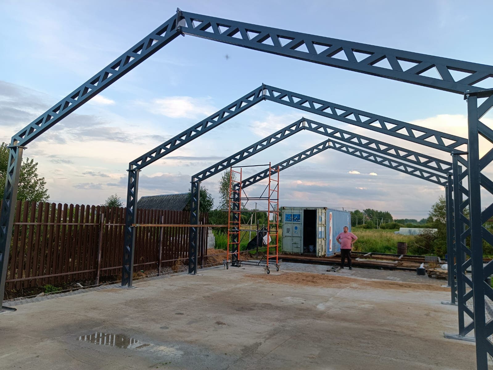 Изготовление и монтаж гаража из ферм - изображение 2