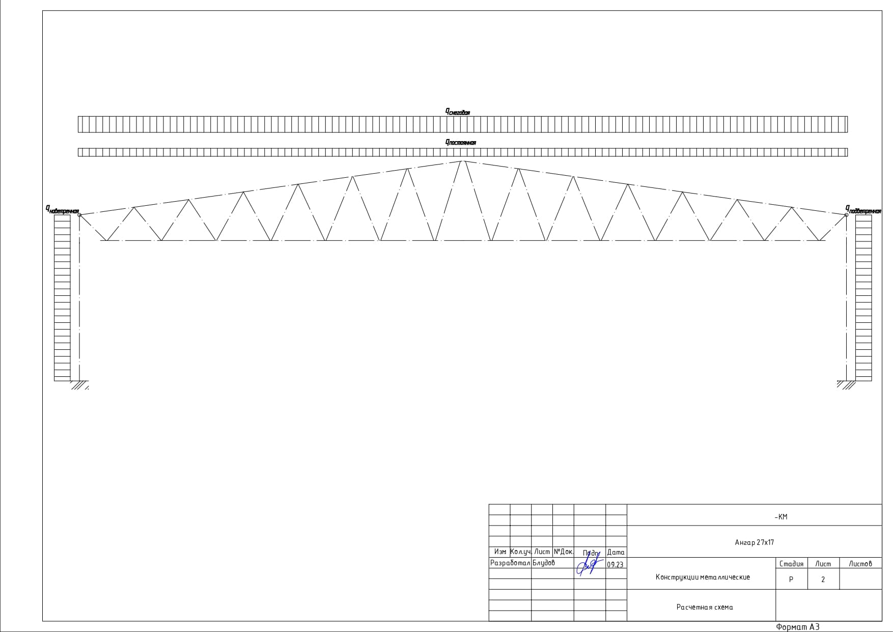 Проектируем здание КМД_27х17 - изображение 1