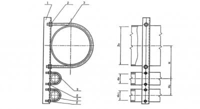 Крепление газопровода УКГ 14.00-19 - 1