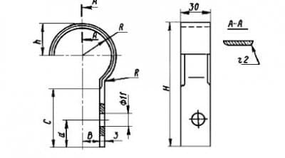 Хомут односторонний ХО-90 - 1