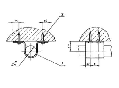 Подвеска для крепления труб к плитам перекрытия АПЭ 1587.0 - 1