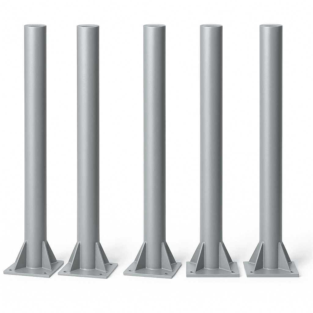 Стойка из круглой трубы с пластинами - 1