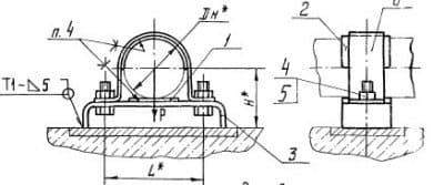 Опора для крепления канализационных трубопроводов А14Б 325.000-12 - 1