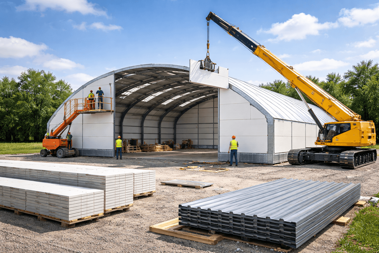 Быстровозводимые утеплённые ангары - 1