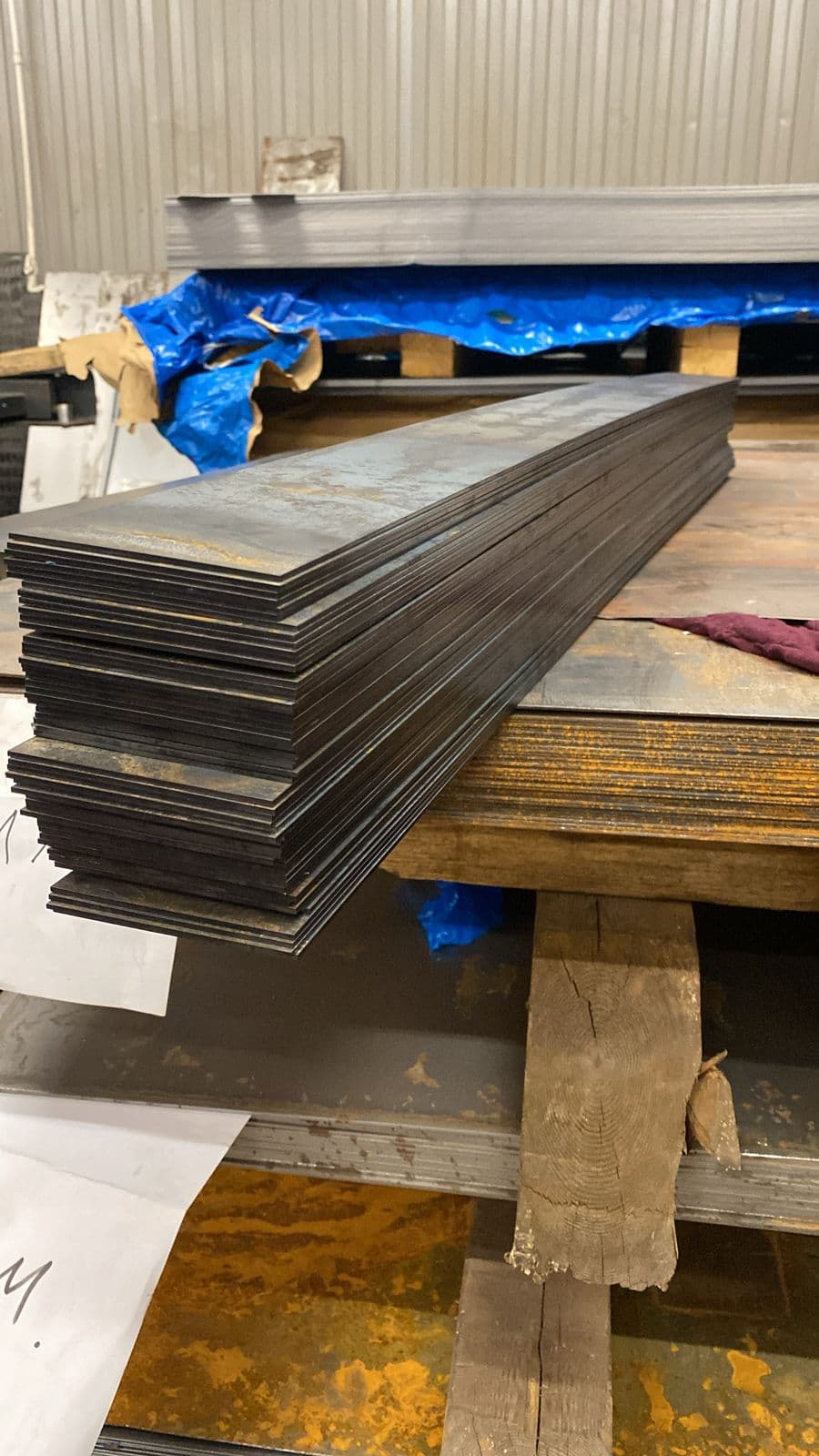 Рубим полосы из листовой стали