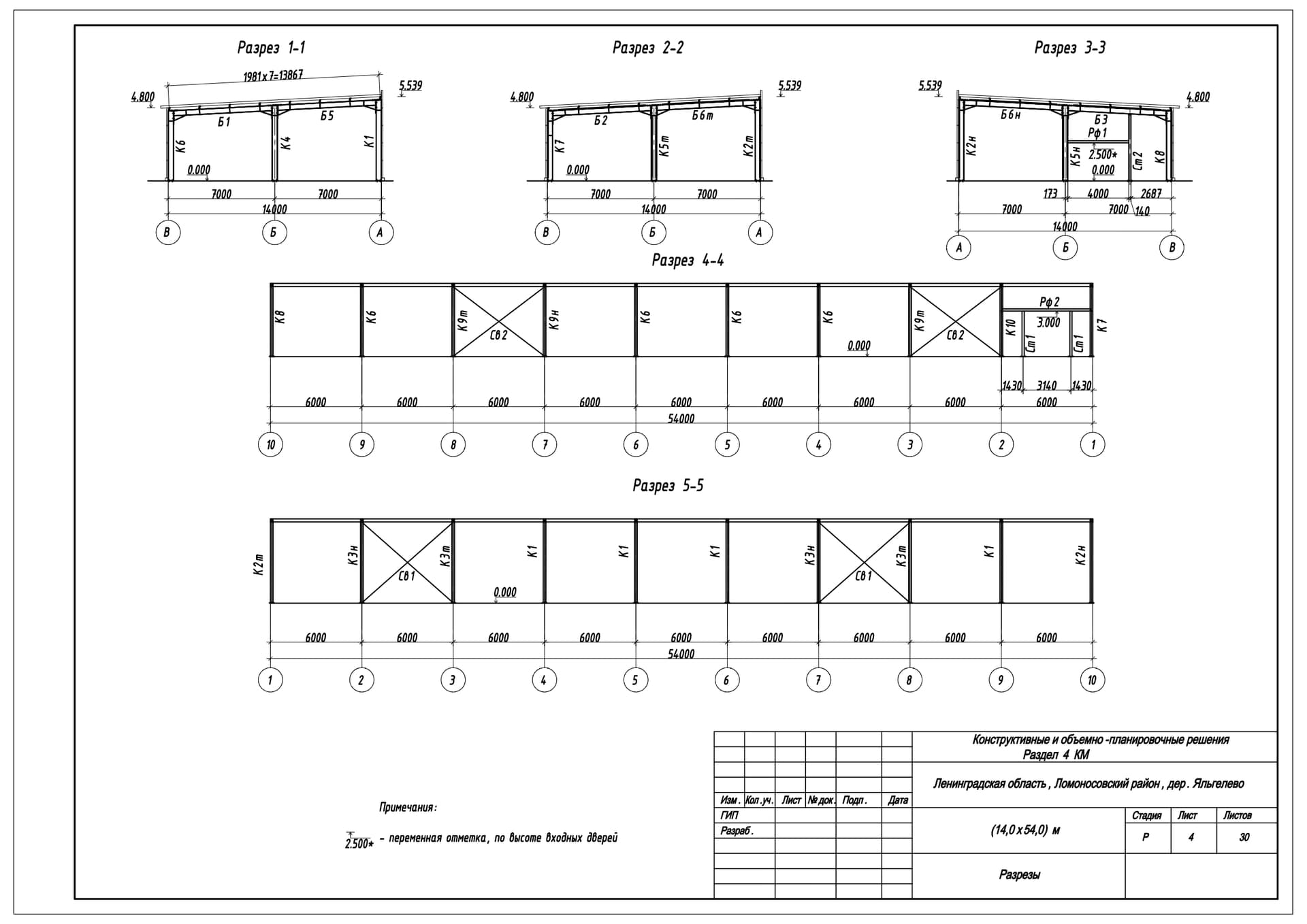 Проект КМД 14,0х53,0м