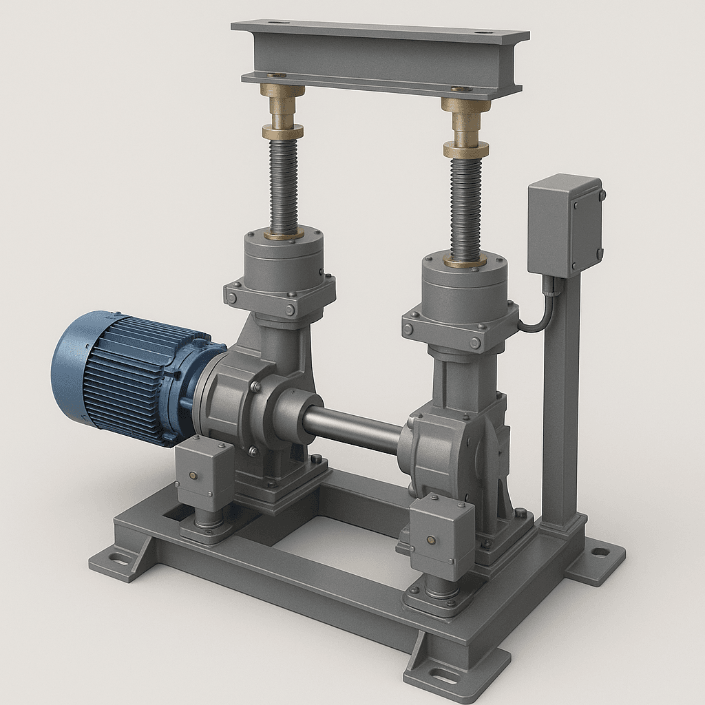 Винтовой подъемник с электроприводом г.п. 2х10 тс. марки 20ЭВД + 2 грузовых реле - 1