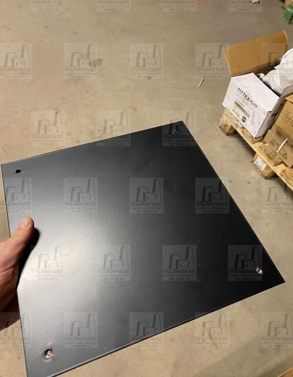 Вырезали на лазере листы и покрасили порошковой краской