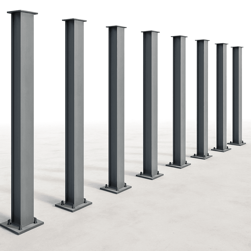 Квадратные металлические колонны - 1