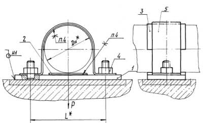 Опора для крепления канализационных трубопроводов А14Б 324.000-02 - 1