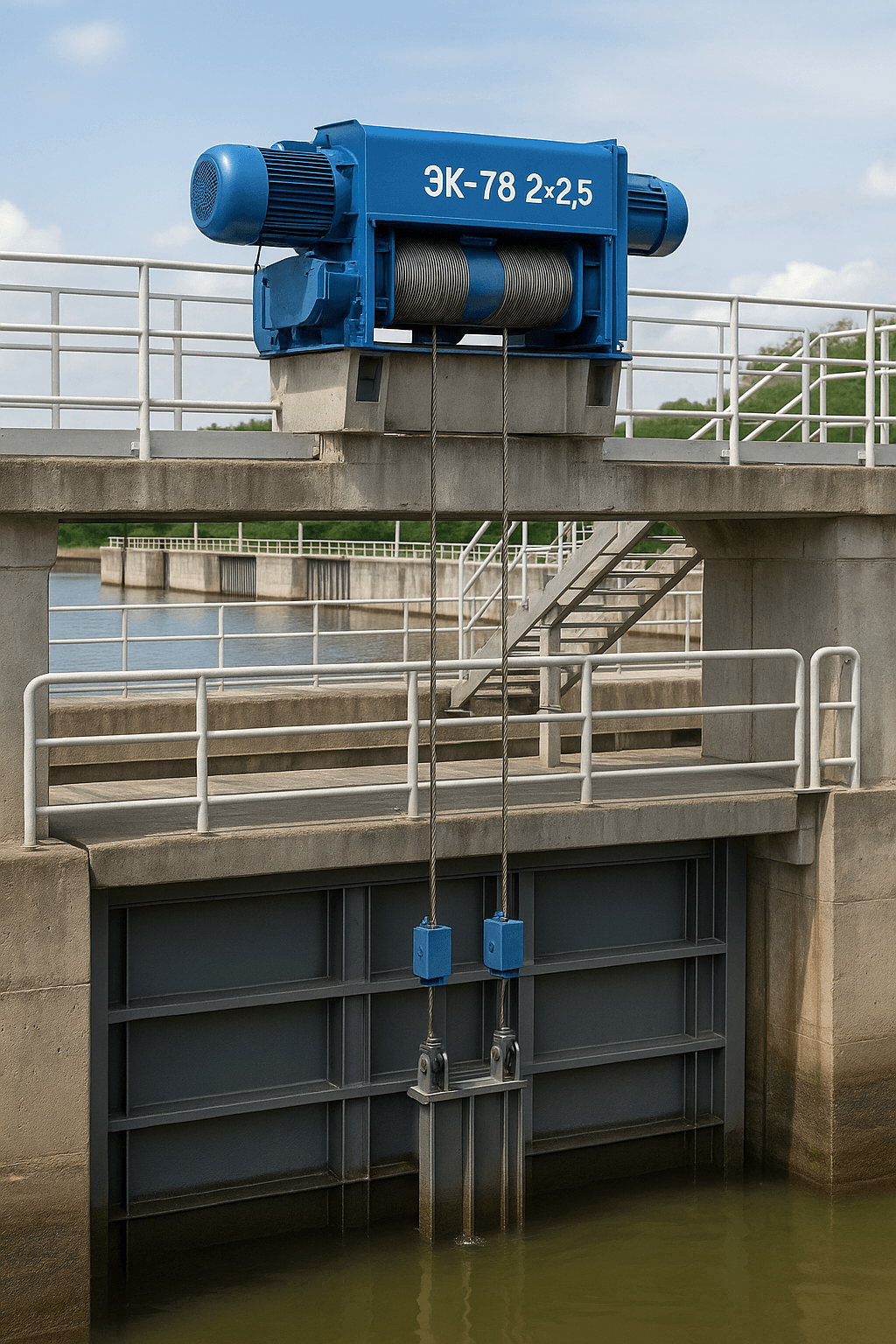 Подъемник канатный с электроприводом, марки ЭК-78 2х2,5 - 1