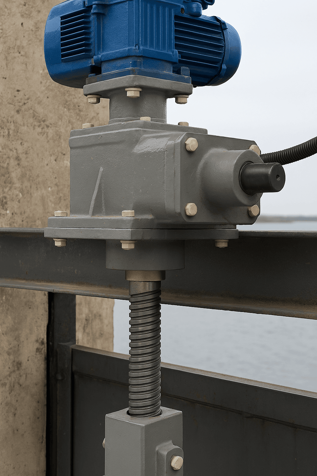 Винтовой подъемник с электроприводом г.п. 2х5 тс. марки 10ЭВД + 2 грузовых реле - 1