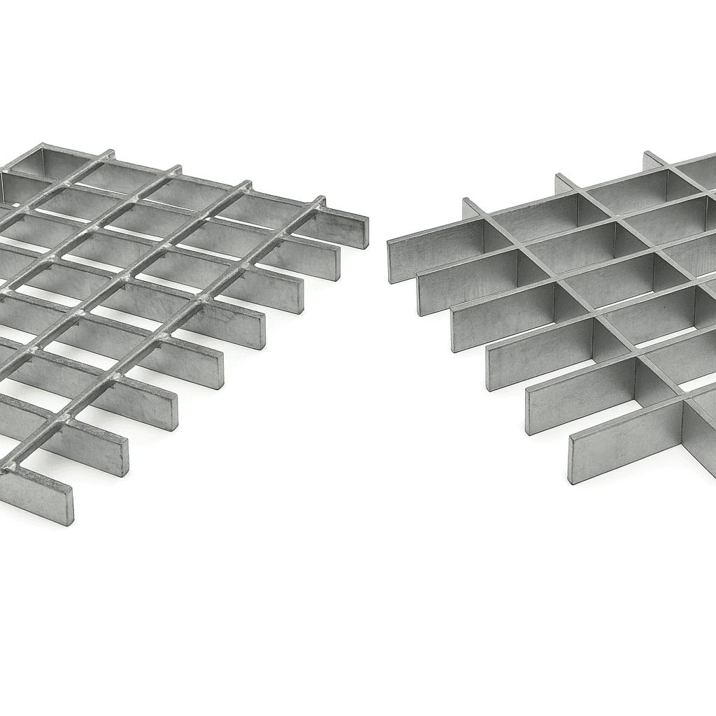 Настил из сварного и прессованного решетчатого настила - 1