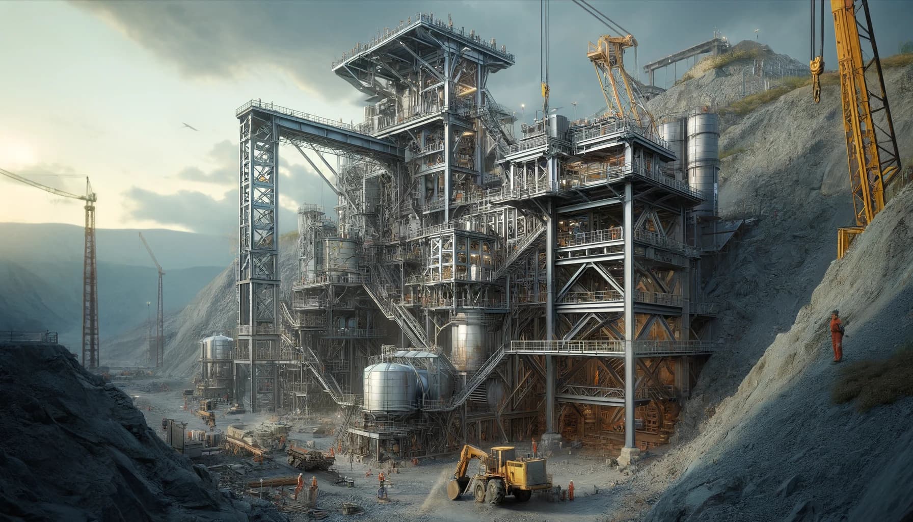 Металлические конструкции в горнодобывающей промышленности: шахты, рудники, обогатительные фабрики