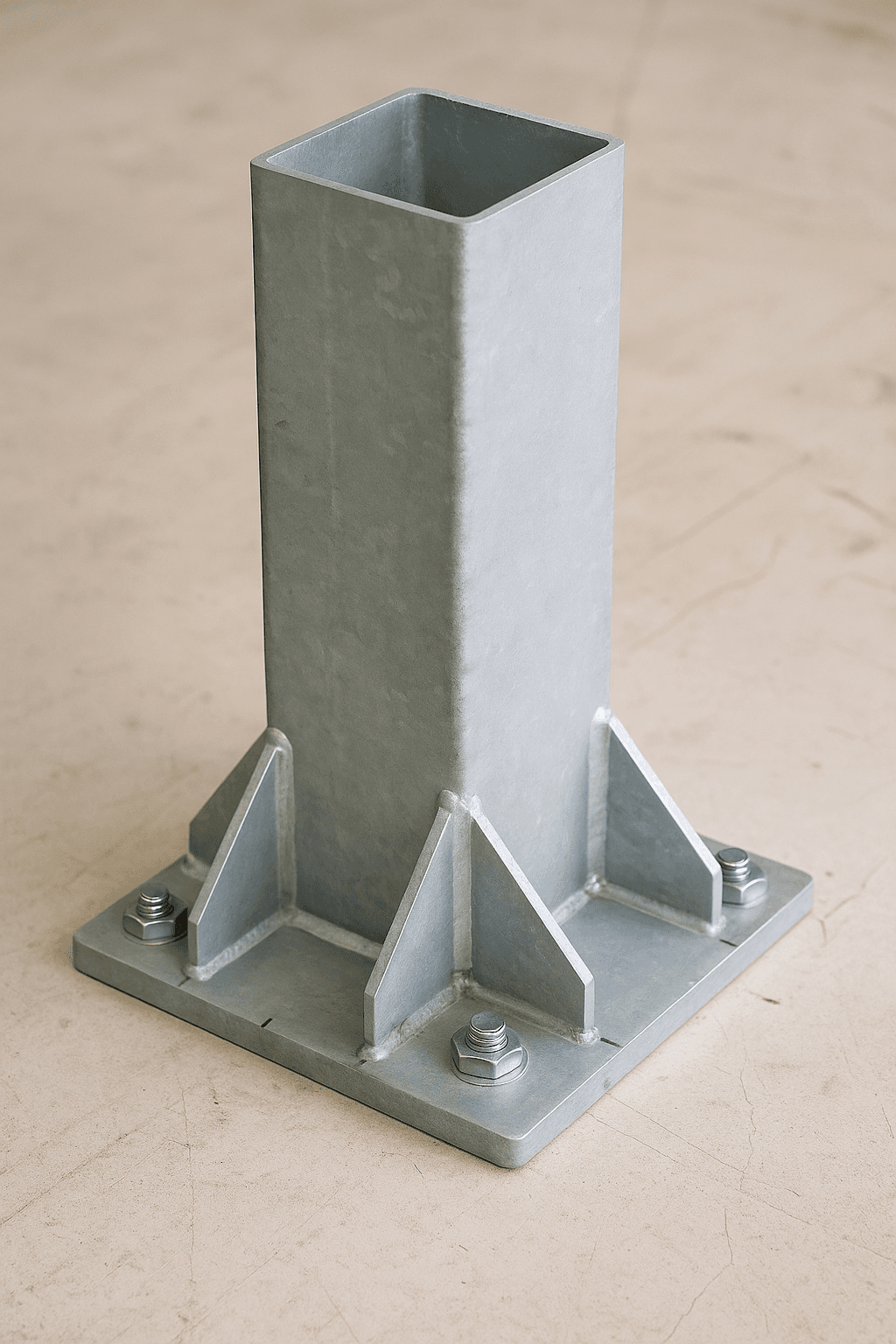 Стойка из профильной трубы с пластинами - 1